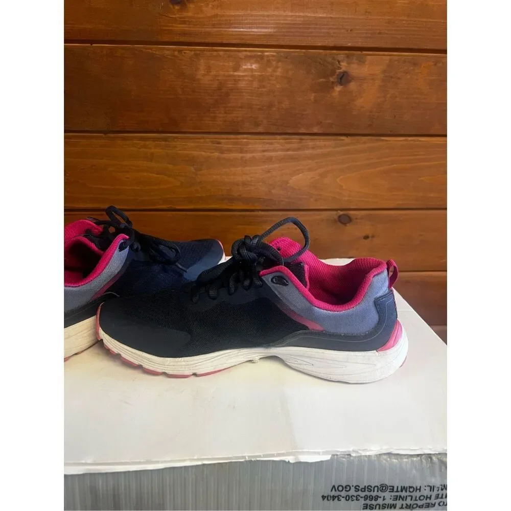 Ryka Shoes Womens Sz 8 Sky Walk Rush Sporty Low Sneakers Blue Pink Mesh Lace Up